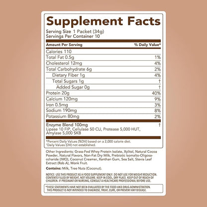 Clean Simple Eats Whey Protein Powder, Chocolate Brownie Batter Flavor, Naturally Sweetened, 100%