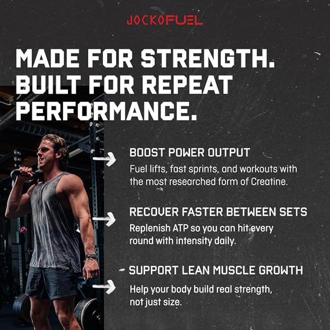 Jocko Fuel Creatine Stick Packs - Creatine Monohydrate Powder Travel Packs for Men & Women