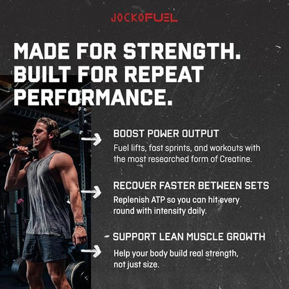 Jocko Fuel Creatine Stick Packs - Creatine Monohydrate Powder Travel Packs for Men & Women