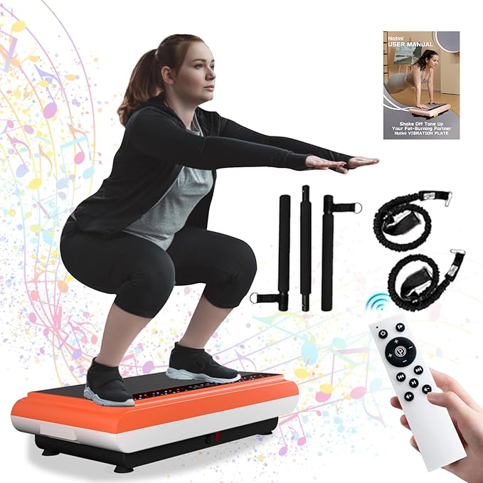 Vibration Plate Exercise Machine - Whole Body Workout Vibration Platform Lymphatic Drainage Machine