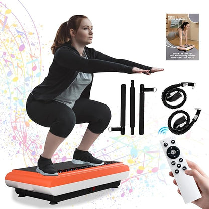 Vibration Plate Exercise Machine - Whole Body Workout Vibration Platform Lymphatic Drainage Machine