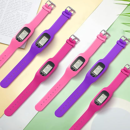 Geyoga 24 Pcs Pedometer for Walking Steps and Miles Pedometer Watch Silicone Steps Tracker Running