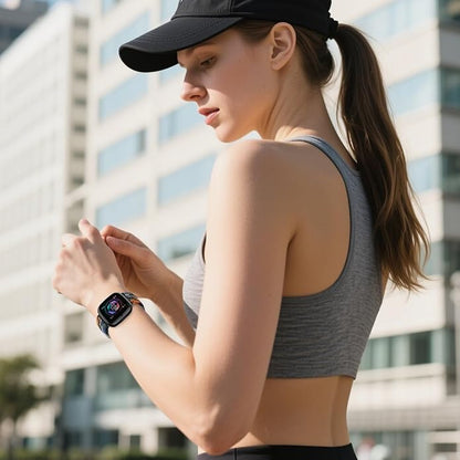 Braided Stretchy Band for Fitbit Versa 4/Versa 3/Sense 2/Sense Watch Band Women Men,Parachute-style
