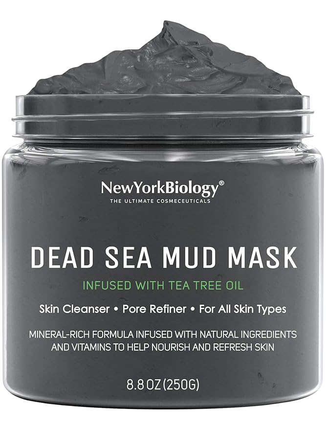 New York Biology Dead Sea Mud Mask for Face and Body | with Tea Tree | Spa Quality Pore Refiner for