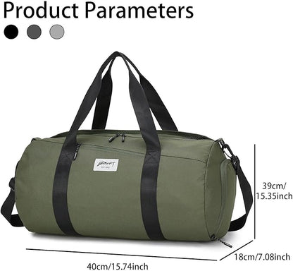 BE SMART Waterproof Mens Gym Bag with Shoe Compartment, Duffle Bag with Wet Pocket for Men
