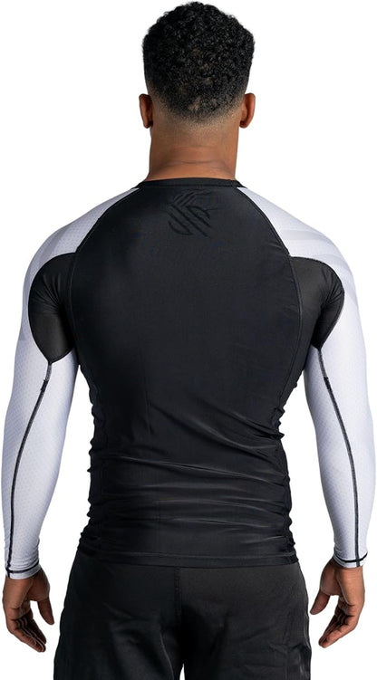 Sanabul Essential Long Sleeve Compression Training Rash Guard for MMA BJJ Wrestling Grappling and