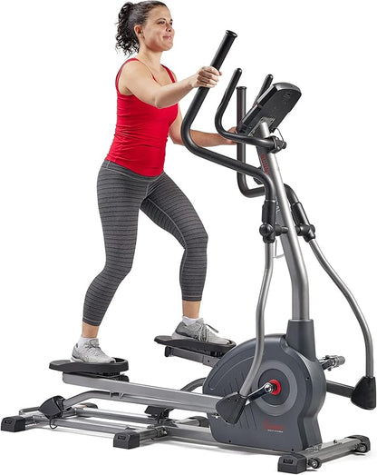 Sunny Health & Fitness Elliptical Trainer Machine w/Built-in Pulse Sensor, Low Impact Cardio