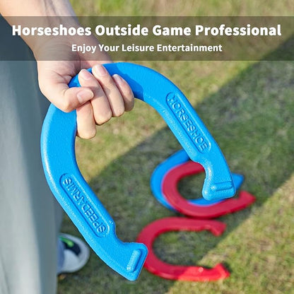 Horseshoes Outside Game Set - Universal Size Lawn Horseshoes Outdoor Games for Parties Beach