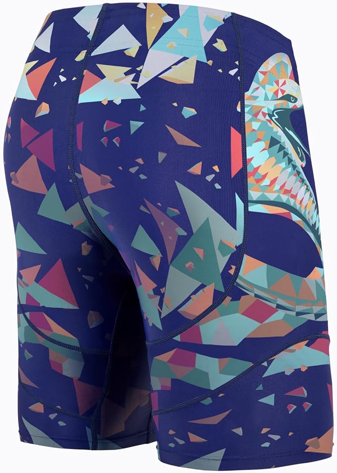 HUGE SPORTS Men's Rash Guard Swim Shorts Compression Swimming Jammer Cool Dry Active Swimsuit