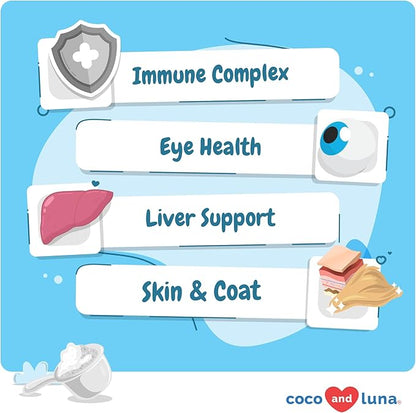 Multivitamin for Cats - 4oz Powder - L-Lysine, Taurine, and Spirulina for Immune Support and Eye
