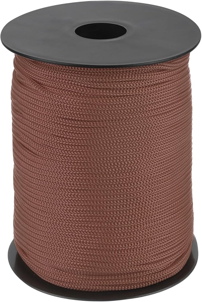 MECCANIXITY 1/8 Inch Polypropylene Rope Braided Ropes, 328ft Nylon Rope Hollow Utility Cord for