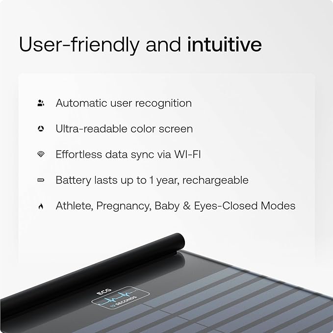 WITHINGS Smart Scales for Body Weight, FSA or HSA Eligible, Body Analysis, Fat Content, Muscle