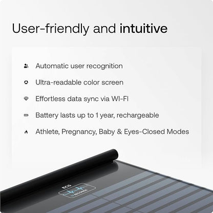 WITHINGS Smart Scales for Body Weight, FSA or HSA Eligible, Body Analysis, Fat Content, Muscle
