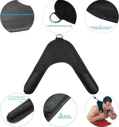 Ab Crunch Harness Cable Attachment Ab Exercise Cable Machine Gym Workout Abdominal Crunch Core