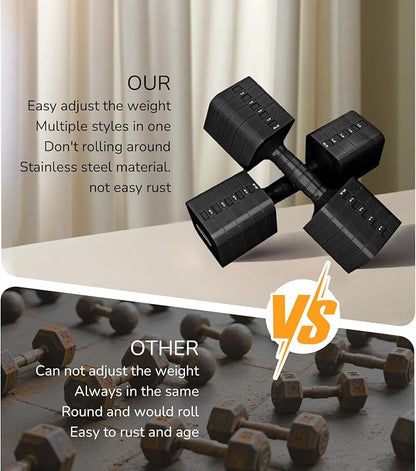 Adjustable Dumbbell Set for Women Men 16LB 20LB Hand Weights Dumbbells Sets Woman Exercise Fitness