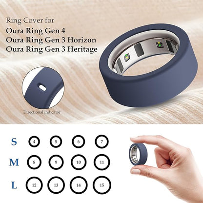 15 Pack Cover Compatible with Oura Ring Gen 4/Gen 3 Horizon/Gen 3 Heritage, Anti-Scratch Silicone