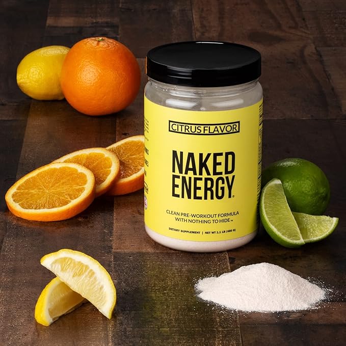 NAKED Citrus Energy - Citrus Flavored Clean Pre Workout Supplement for Men and Women, Vegan