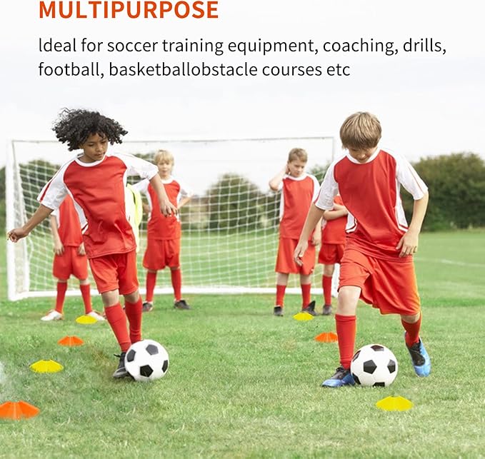 Soccer Agility Training Equipment Set, 12 Rung 20Ft Agility Ladder, 12 Disc Cones, 4 Steel Stakes