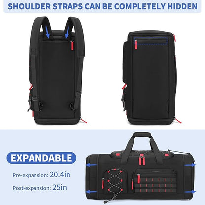 Bosstin Gym Bag for Men & Women, 45L Travel Duffle Sports Duffel Bag Gym Weekender Overnight
