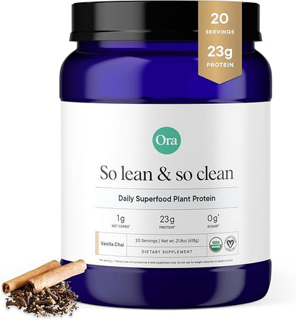 Ora Organic Vegan Protein Powder - 23g Plant-Based Protein Powder for Women and Men | Clean Protein