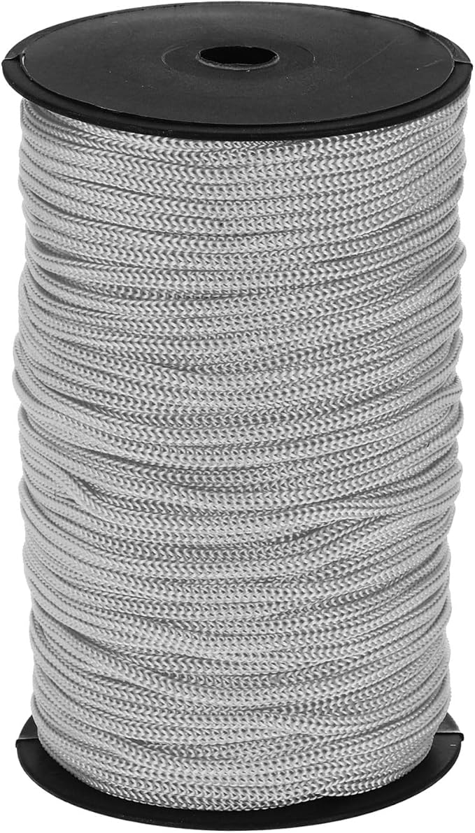 MECCANIXITY 3/16 Inch Polypropylene Rope Braided Ropes, 328ft Nylon Rope Hollow Utility Cord for