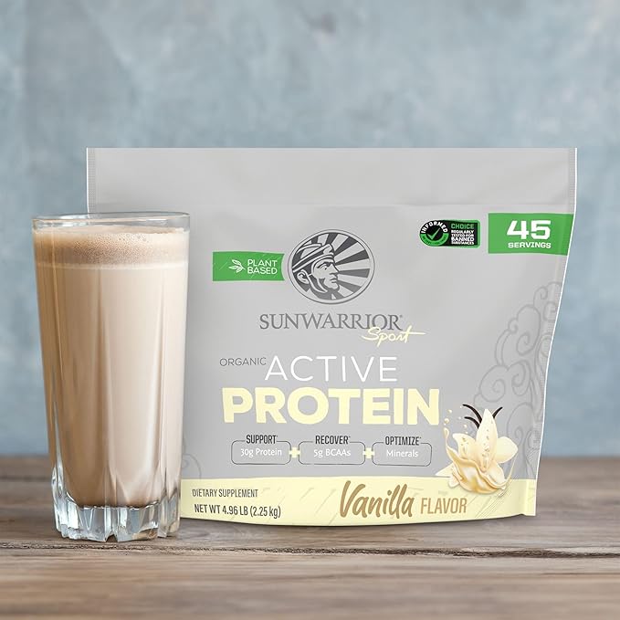 Sunwarrior Organic Plant Based Protein Powder | Vegan Organic Protein Powder with BCAA Amino Acids