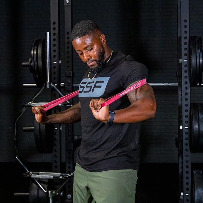 Serious Steel Fitness 32" Resistance Training Bands (Portable Exercise Band System Training Bands