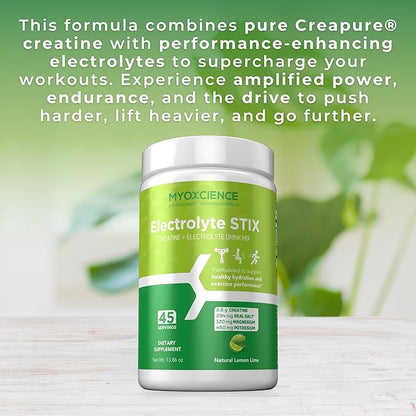MYOXCIENCE Electrolyte STIX | Creatine Electrolyte Powder | Recovery from Exercise & Muscle