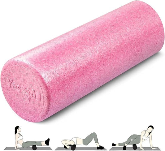 Yes4All High-Density EPP Round Back Roller Foam, Exercise Foam Roller for Yoga, Pilates &