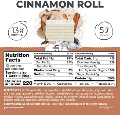 Power Crunch Protein Wafer Bars, High Protein Snacks with Delicious Taste, Cinnamon Roll, 1.4 Ounce