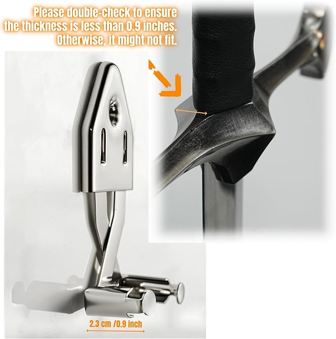 2/Set Vertical Sword Wall Mount Sword Hanger Adjustable Sword Mount Dagger Axe Blade Display