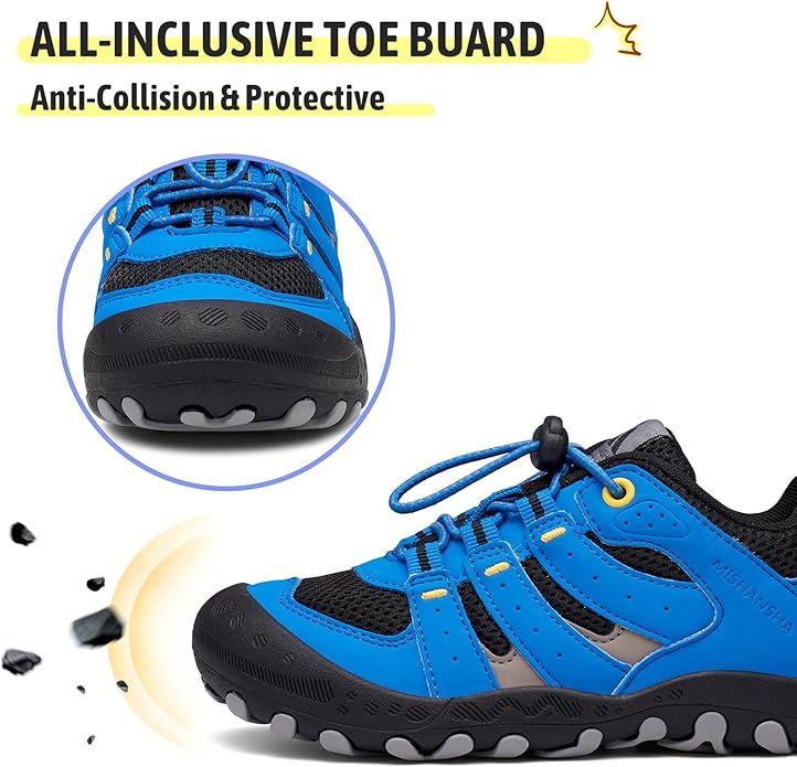 Mishansha Kids Hiking Boots Toddler Girls Boys Hiking Shoes Water-Resistant Anti-Collision Non-Slip