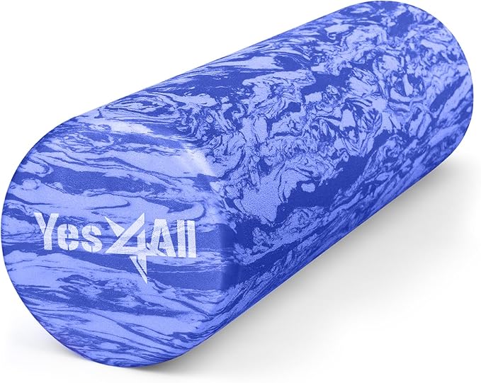 Yes4All EVA Firm Foam Roller for Back - Round Back Roller for Exercise, Yoga & Pilates 12/18/24/36