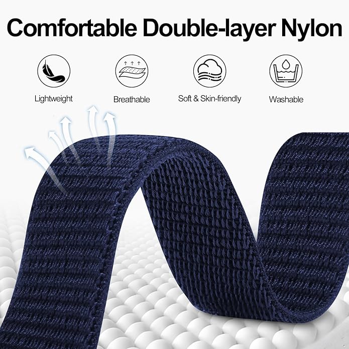 22mm Sport Ankle/Arm Band Compatible with Amazfit Helio, Quick Release Breathable Nylon Bicep Strap