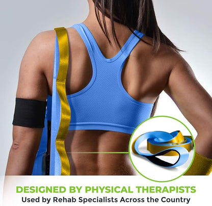 Gradient Fitness Stretching Strap for Physical Therapy, 12 Multi-Loop Stretch Strap 1.5" W x 8' L