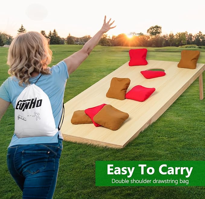 EunHo Cornhole Bags Set of 8 Regulation Size & Weight Corn Hole Bean Bags Official Professional All