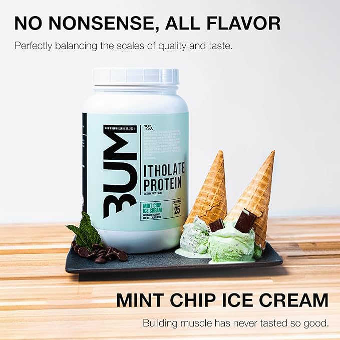 RAW Whey Isolate Protein Powder, Mint Chip Ice Cream (CBUM Itholate Protein) - 100% Grass-Fed