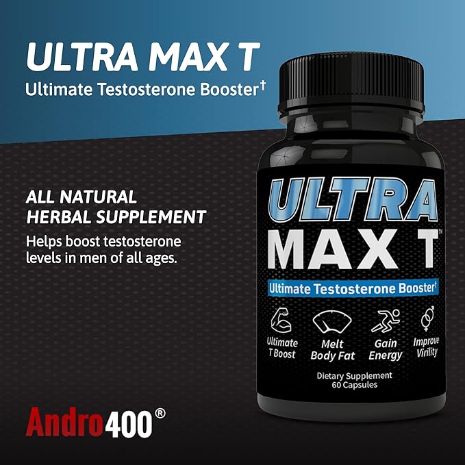 UltraMax T ??Advanced Testosterone Support for Men & Women ??Tongkat Ali 200:1, D-Aspartic Acid
