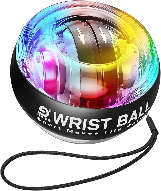 Wrist Trainer Ball Auto-Start Gyroscopic Forearm Exerciser Gyro Ball for Strengthen Arms, Fingers