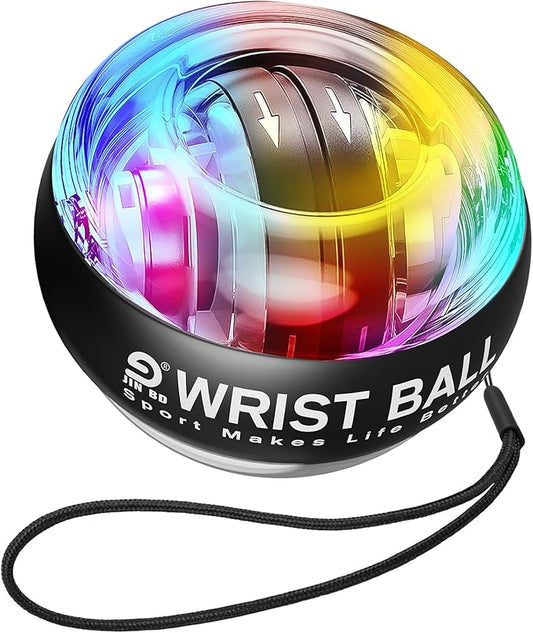 Wrist Trainer Ball Auto-Start Gyroscopic Forearm Exerciser Gyro Ball for Strengthen Arms, Fingers