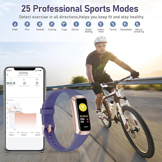 Fitness Tracker with 24/7 Heart Rate, Blood Oxygen Blood Pressure Sleep Monitor, Activity Trackers