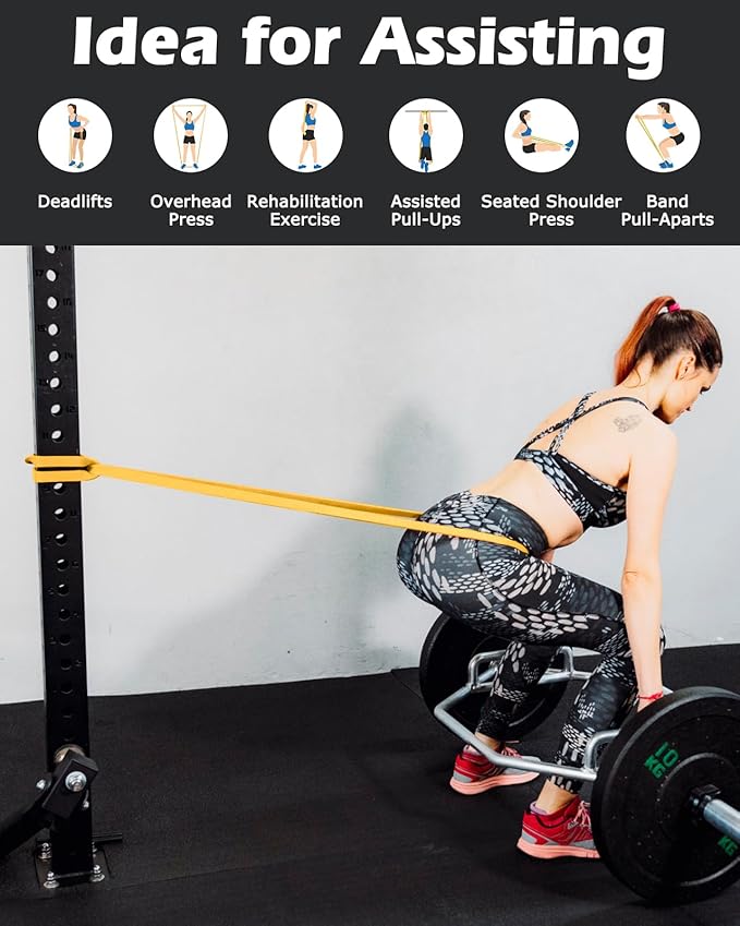 Zacro Resistance Bands, 6 Resistance Levels Pull Up Assistance Bands, Exercise Bands for Men&Women