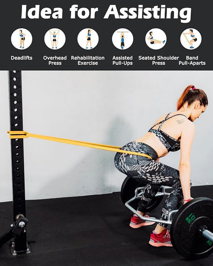 Zacro Resistance Bands, 6 Resistance Levels Pull Up Assistance Bands, Exercise Bands for Men&Women