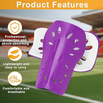 2 Pairs Shin Guards Soccer for Kids,Shin Pads Extra Lightweight Breathable Slide in Shin Guard for