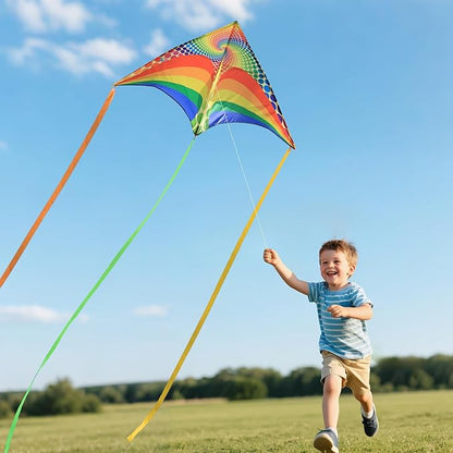 ORGCLDKT-Rainbow Cruiser Delta Kite, Kites for Kids Ages 8-12,4-8,Boys,Girls,Kites for