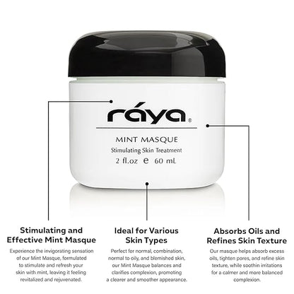Raya Mint Masque (603) | Cooling and Refreshing Facial Treatment Mask Combination for Oily and