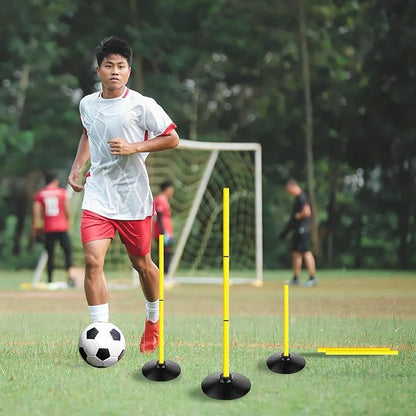 TNZMART 3.9FT Detachable Speed Agility Poles Agility Training Poles Set Adjustiable Height Soccer