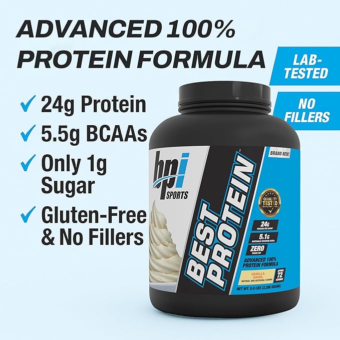 BPI Sports Best Protein ??100% Whey Protein Powder ??Muscle Growth, Recovery, Meal Replacement ??No
