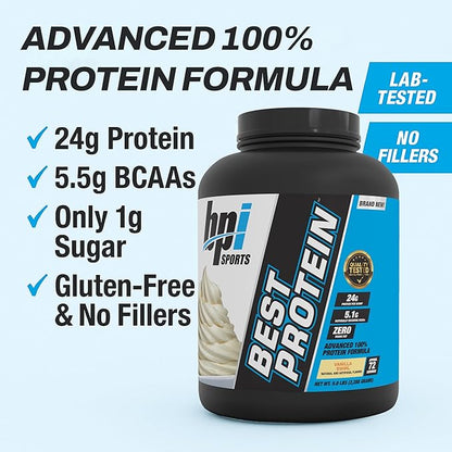 BPI Sports Best Protein ??100% Whey Protein Powder ??Muscle Growth, Recovery, Meal Replacement ??No