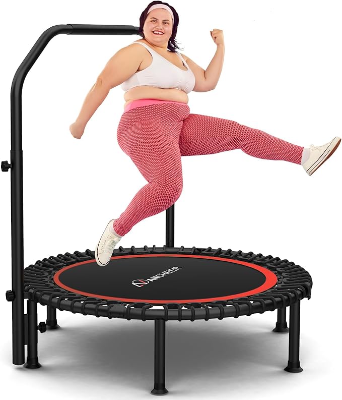 Bungee Rebounder Trampoline,ANCHEER 40" Foldable Fitness Trampoline with 4-Level Adjustable